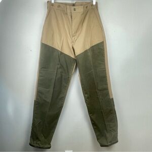 VTG CC Filson Tin Cloth Double Knee Pants Mens 34x32 Brown Green Hunting Canvas